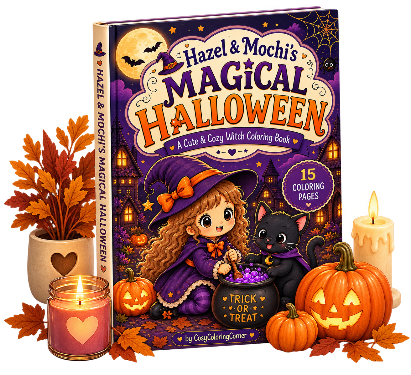 Hazel & Mochi’s Magical Halloween 🎃 coloring book